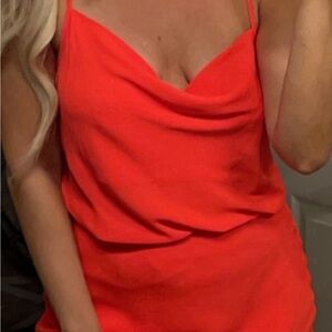 Banana Republic Neon Pink Midi Skirt